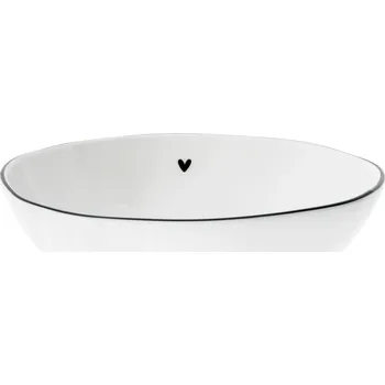 Bastion Collections Miska SUSHI BOWL heart in black 14x17x5cm b330053