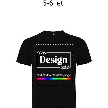 Chlapecké tričko FOTODÁRKY: Foto-tričko ČERNÉ dětské 5-6 let m080055