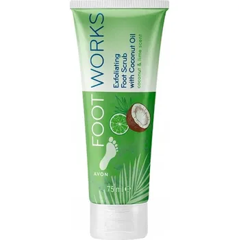 Péče o nohy AVON Exfoliační peeling na nohy s vůní kokosu a limetky 75 Ml