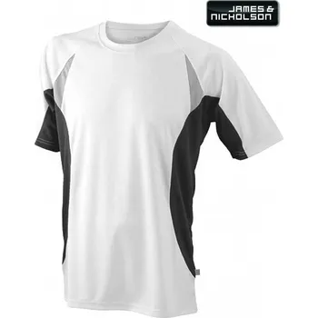 Pánská móda FOTODÁRKY: Foto-tričko J&N pánské BĚŽECKÉ bílo-černé velikost M m080024