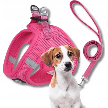 Vodítko pro psa BEZTLAKOVÉ postroje pro psa prodyšné pro mikro plemena MIAMI + VODÍTKO tyrkysové XXXS