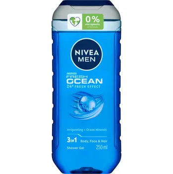 Koupelová kosmetika Nivea Men Fresh Ocean 3 v 1 Sprchový gel 250ml