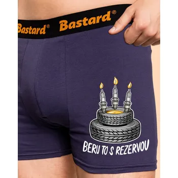 Trenýrky Bastard Beru to s rezervou boxerky Blue Navy
