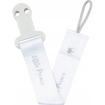 klip na dudlíky Řetízek na dudlík Canpol Babies - Little prince -bílý / šedý