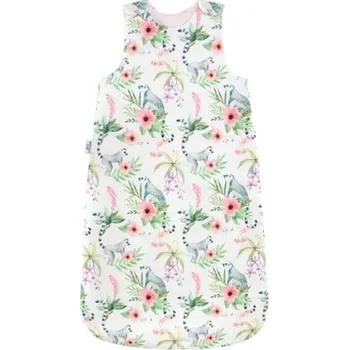 Spací vak bavlna, Lemur, bílá/růžová/zelená