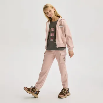 Reserved - Tepláky Pusheen - pudrově růžová - 923BF-39X - 923BF-39X-140-2