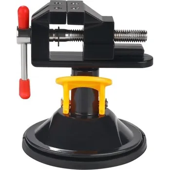 Kraft&Dele Mini otočný svěrák s přísavkou KD5981 | 360° otočení, rozevření čelistí 30 mm, průměr základny 80 mm