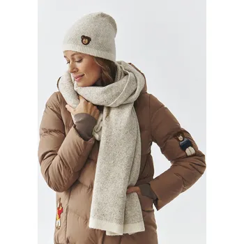 Šála Tatuum DÁMSKÁ ŠÁLA S LEMEM A VYŠÍVANOU APLIKACÍ — SAPINA 1