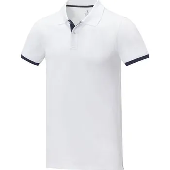 Pánské tričko Pánské dvoubarevná polokošile s krátkým rukávem Morgan - Bílá, XL