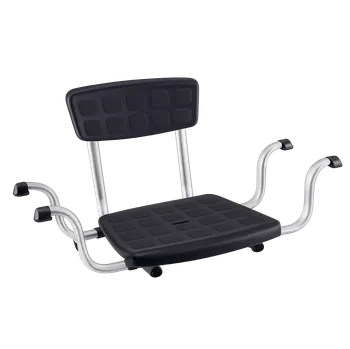 Nastavitelné sprchové sedátko s opěrkou zad - černá