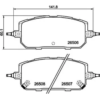Brzdová destička Sada brzdových destiček, kotoučová brzda HELLA 8DB 355 044-221