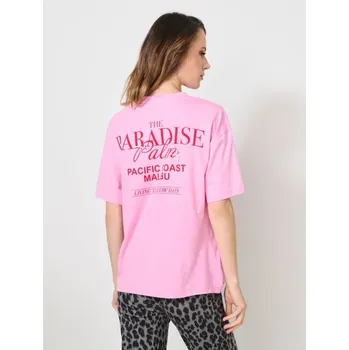 Dámské oblečení Sinsay - Tričko s potiskem na zádech - růžová - 206IN-30X - 206IN-30X-XS