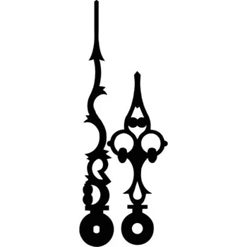 Kovové hodinové ručičky 002670 (104 mm, 73 mm) - černé - E34.5079.002670