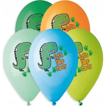Latexové balónky Ge.Ma.R. Let's Dino Party 33 cm (13") 5 kusů