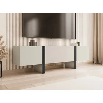 Televizní stolek TV stolek LUNET - kašmír / kašmír + černý