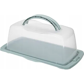 Dóza na potraviny Obdélníková dóza na koláč s víkem a držadlem KEKS mátová