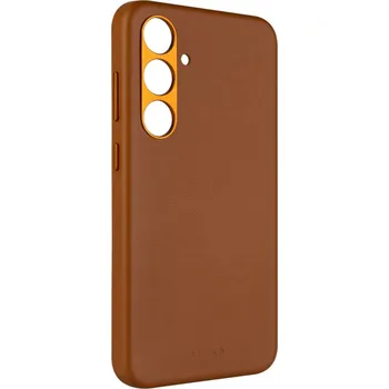 Pouzdro na mobilní telefon Kožený zadní kryt FIXED MagLeather s podporou MagSafe pro Samsung Galaxy S24+, hnědý