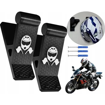 Věšák SADA 2 x Držák / Věšák na motocyklová přilba a klíče UCHYT HÁK VaBanQ Sport