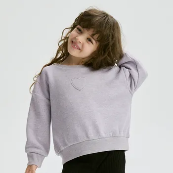 Dětská móda Reserved - Bavlněná mikina s&nbsp;aplikací - levandulová - 361DB-04M - 361DB-04M-80