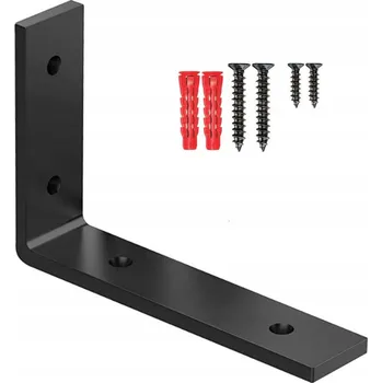 police Držák police loft úhelník podpěra pod polici 20 cm černý univerzální