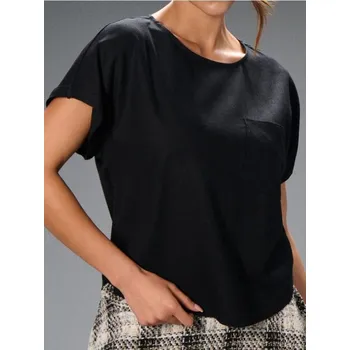 Sinsay - Viskózová halenka s ozdobnou kapsou - černá - 226FI-99X - 226FI-99X-XXL