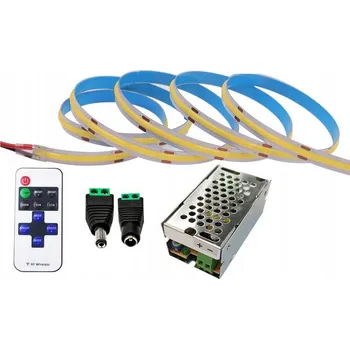 LED osvětlení LED sada COB pásek 12V 12W 1m BÍLÁ + Stmívač