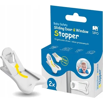 Dětský bezpečnostní prvek Zabezpečení posuvných dveří Sipo bílé 2 ks