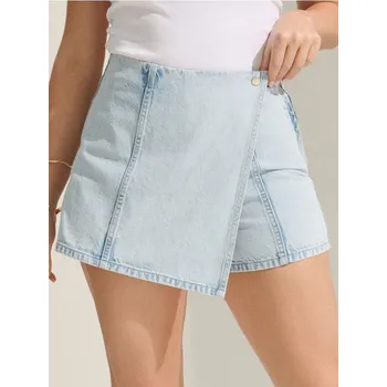Dámská móda Sinsay - Džínová sukně-šortky - modrá - 714DB-05J - 714DB-05J-32
