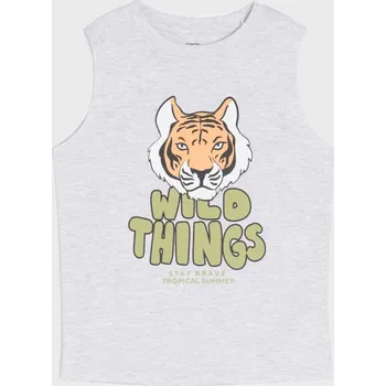 Dětská móda Sinsay - Tričko s krátkým rukávem - šedá - 245DC-09M - 245DC-09M-122