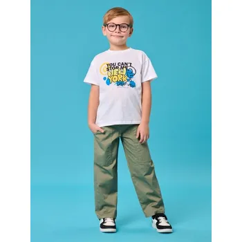 Chlapecké kalhoty Sinsay - Džíny pull on - zelená - 243CD-87J - 243CD-87J-104