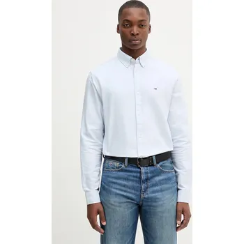 Pánská košile Bavlněná košile Tommy Jeans DM0DM21298 modrá 05X, vel. S