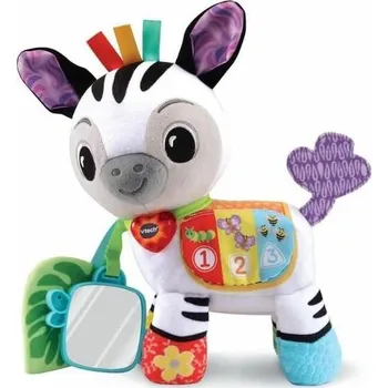 Hračka VTech – Timéo, Malá aktivní zebra, interaktivní plyšová hračka pro miminka – 3/36 měsíců –