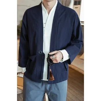 Pánský svetr Pánský stylový cardigan J2696 modrá XL