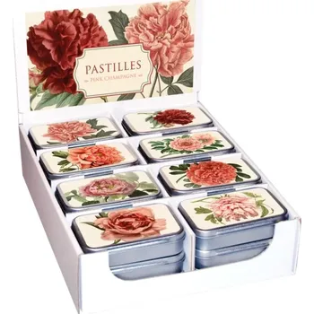 Bonbon Sköna Ting PEONIES, pastilky v boxu 55g, růžové šampaňské MIX / 1ks 7610001