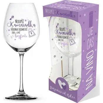 Sklenice Nekupto DC7 Sklenka na víno NEJLEPŠÍ KAMARÁDKA d030056