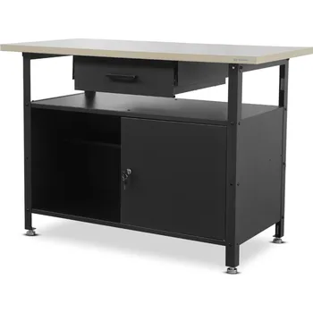 Policová skříň Dílenský stůl ERIC, 1200 x 850 x 600 mm, černý