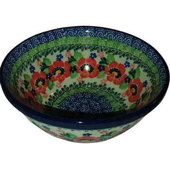 Miska Ceramika Artystyczna Bolesławiec 1. jakost 0,4 L M059 Dek2510X Květiny