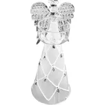 Skleněný anděl na 1 čajovou svíčku 20 cm