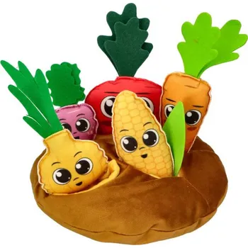 Hračka pro nejmenší Edukační vzdělávací plyšová hračka -Zeleninová zahrádka