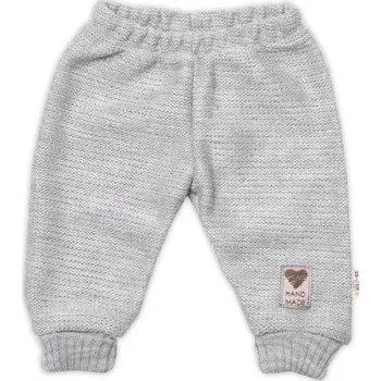 Dětská móda Pletené kojenecké kalhoty Hand Made Baby Nellys, šedé, vel. 68/74