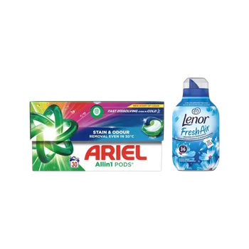 Kapsle na praní Ariel kapsle na praní 30 ks + lenor aviváž 36PD