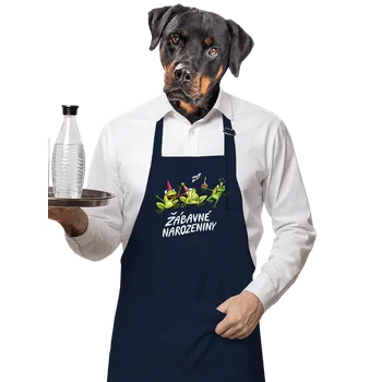 Kuchyňská zástěra Bastard Žábavné narozeniny zástěra Navy