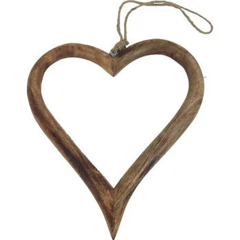 Vánoce Srdce mango závěsné O0339/2