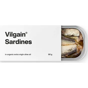 konzervovaná ryba Vilgain Sardinky v BIO extra panenském olivovém oleji 90 g
