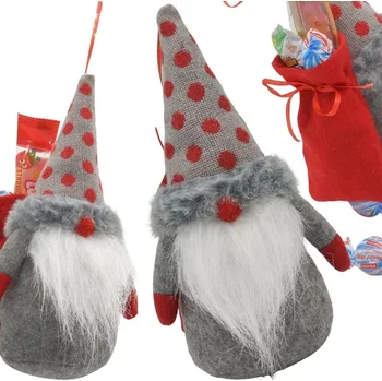 Dekorativní ptáček s dárkovým sáčkem 20 cm baby šedý NEPLATÍ