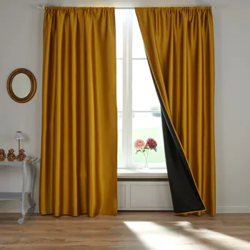 Závěs Zatemňovací závěs zlatá 140x230 cm