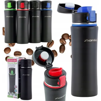 Termohrnek Termohrnek Kamille nerezová ocel černý 500 ml dvojité stěny