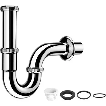 Nerezový sifon do dřezu G 1 1/4", univerzální trubkový sifonový odtokový armatura pro dřezy a