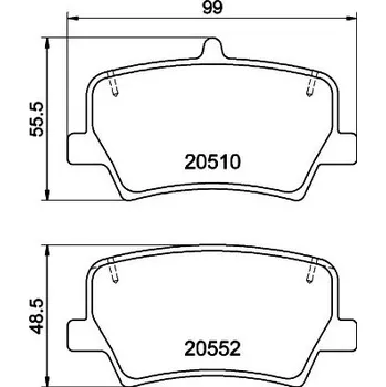 Brzdová destička Sada brzdových destiček, kotoučová brzda HELLA 8DB 355 039-391