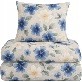 Povlečení Povlečení 140x200 bavlněný satén stromečky sobi Vánoce